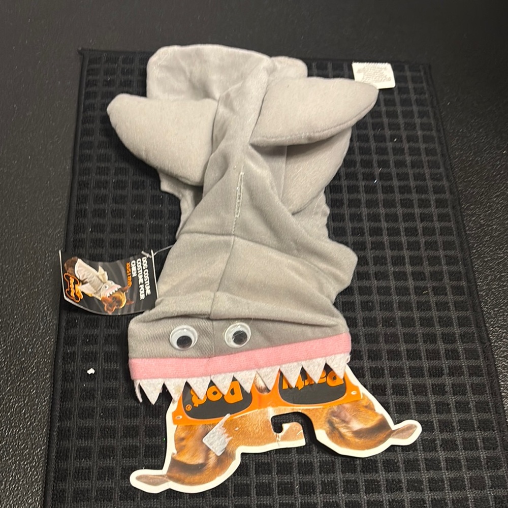 Gray Shark Hooded pet costume size XS/S